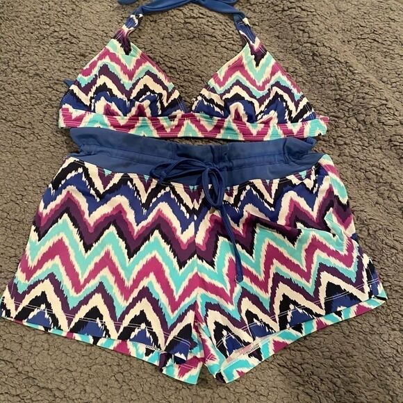 Athleta 2Pc Bikini Top Sz Small Bottom Sz Medium Swimsuit Swim Wear Woman’s - Picture 10 of 10